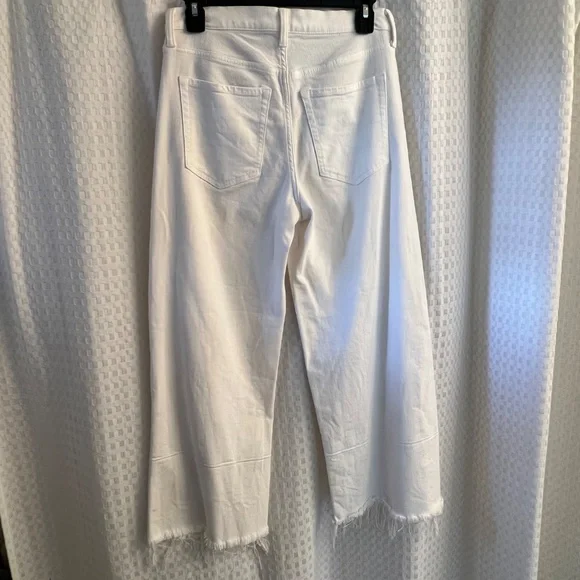 Banana Republic white high rise wide leg crop jeans - Picture 4 of 5